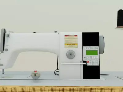 Sewing Machine  Low Poly PBR Game Ready 3D Model Low-poly 3D model