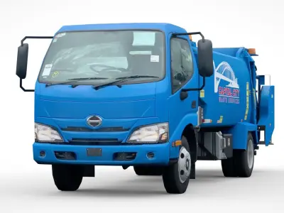 Hino 616 STD 3375 Garbage truck Low-poly 3D model