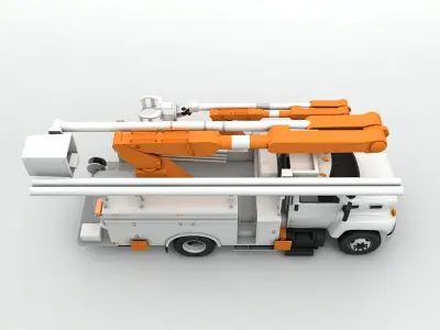 Service Utility Truck 2 Axle 3D model