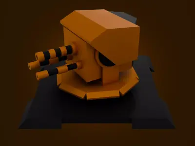 Game Machine Gun Asset 3d Model 3D model