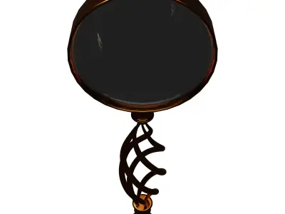 Decorative Magnifying Glass Low-poly 3D model