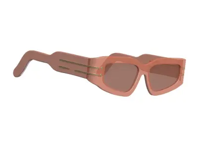 Peach Tint Sunglasses 3D model