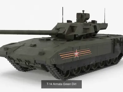 T-14 Armata Green Collection 3D Model Pack