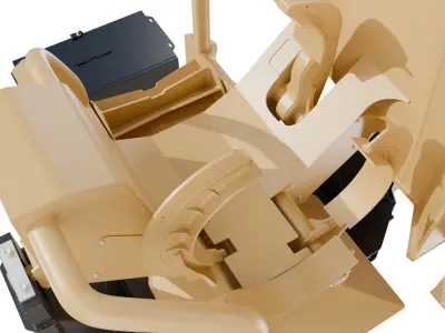 WEILER 426 Pull-Through Delimber Trailer-Mounted Low-poly 3D model