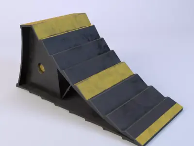 Wheel chock Low-poly 3D model purchase