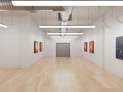 Art Museum Gallery Interior 16 Low-poly 3D model