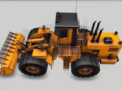 Old Industrial Vehicle Loader Low-poly 3D model purchase