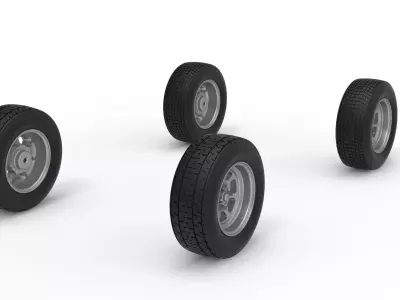 Wheel Set of Mod Lite Race car Scale 1 to 25 3D print model