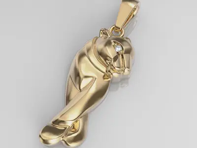 Panther Pendant 3D print model