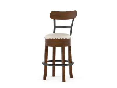 Brown Barstool 3D model