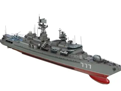 Russian Navy Neustrashimyy-class frigate Project 11540 3D model