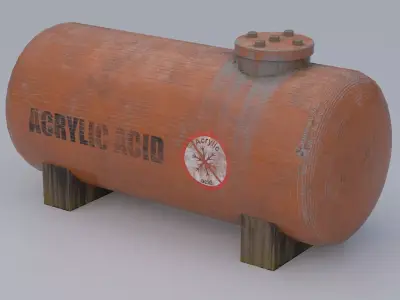 Industrial Acrylic Storage Tank 3D model