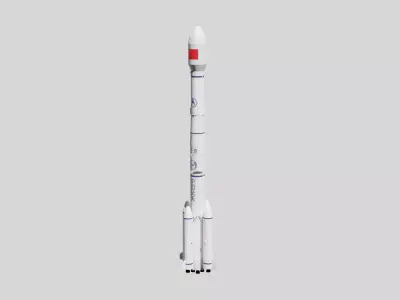 Long March 3B LaunchVechale---Blend-FBX 3D model