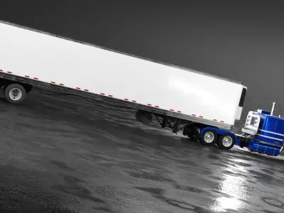 Kenworth W900 A 1981 Fridge Trailer 3D model
