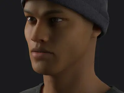 Military Ribbed Hats 3D model