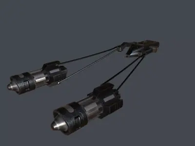 Spaceship pod racer Low-poly 3D model