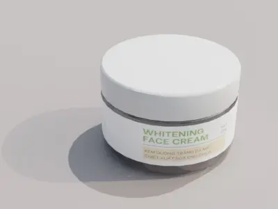 Jar with Cream Low-poly 3D model