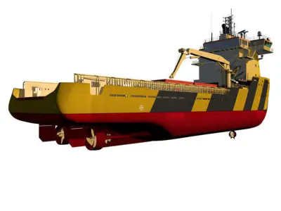 Icebreaker tugboat 3D model
