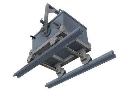 Rail steel carrying case 3D model