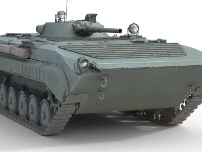 BMP 1 Infantry Fighting Vehicle Low-poly 3D model
