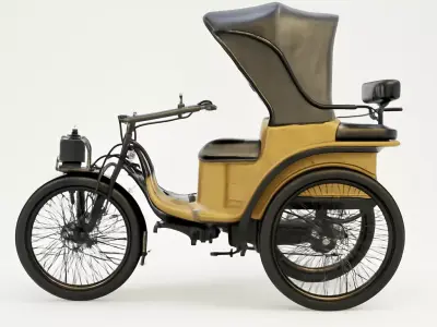 Vintage Victoria Horseless Carriage 3D model