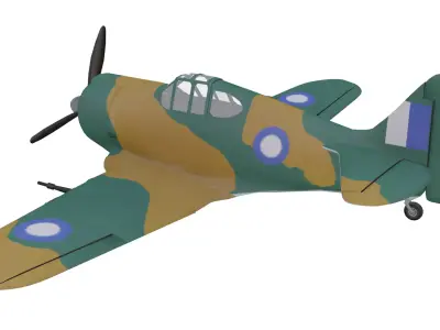 Commonwealth CA-12 Boomerang Low-poly 3D model