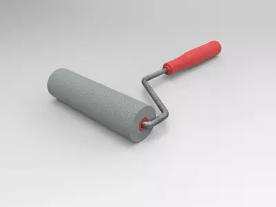 Roller paint Low-poly 3D model