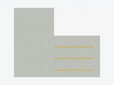 Partition - Contemporary - Changeall - Left - Shelfand Rack Low-poly 3D model