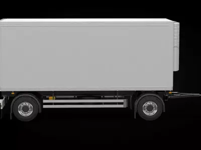 Two Axle Refrigerator Trailer 3D model