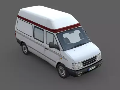 Standard Delivery Van Free low-poly 3D model