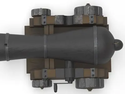 Cartoon Cannon 3D model