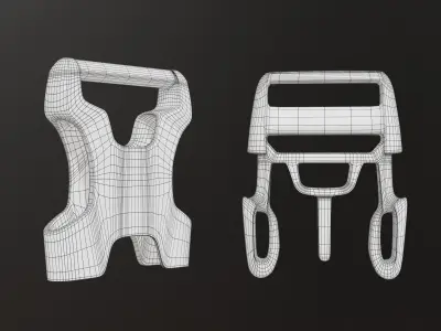 Tactical Style Bag Buckles Clips 3D model