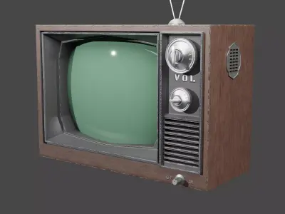 Vintage TV Retro Old Television 3D model