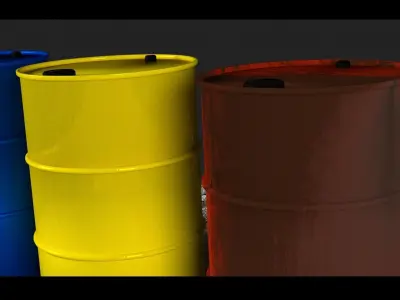 Oil barrel Free low-poly 3D model shop
