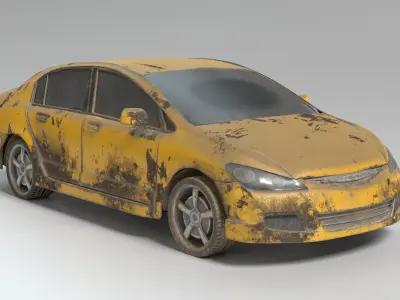 Abandoned Vehicles Collection 3D model