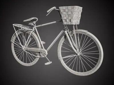 old rusted  bicycle 3D model