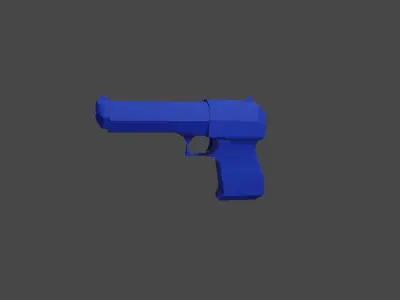 Low Poly Gun Set - Sniper - Pistol - SMG - Shotgun Free low-poly 3D model
