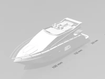 Yacht boat 3D print model