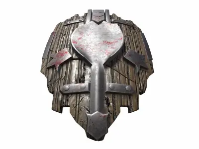 Shield 01 Low-poly 3D model