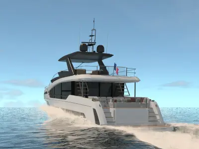 Prestige X70 Yacht Dynamic Simulation 3D model