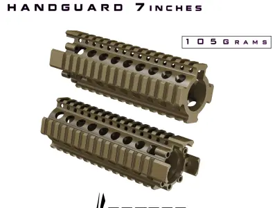 MK18 Handguard RIS 7Inches CAD Step File Model for CNC 3D print  3D print model