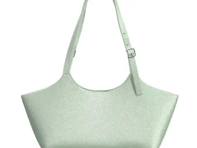 Mint Glitter Tote Bag 3D model