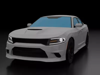 DODGE Charger SRT Hellcat 2015- Low-poly 3D model