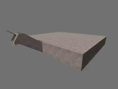 Modern Bunker Low-poly 3D model