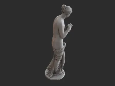 Psyche Statue - Granite Low-poly 3D model