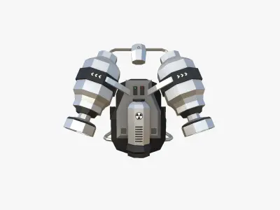 Jetpack Low Poly F05 - SciFi Character Design Low-poly 3D model
