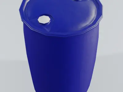 Plastic Tight Head Drum 120L Low-poly 3D model