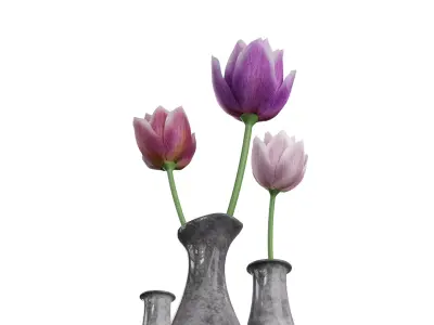 Flowers in Vase 01 Free low-poly 3D model