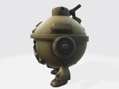 Suicide Bomb Robot Low-poly 3D model
