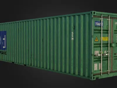 Shipping Container - 40 feet 3D model